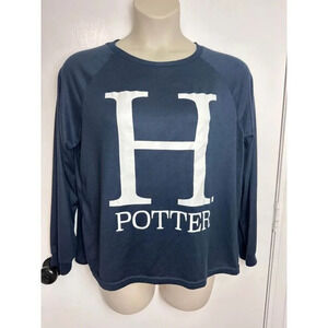 Harry Potter Dark Navy Long Sleeve Sleepwear Top size XL 16-18 #1110